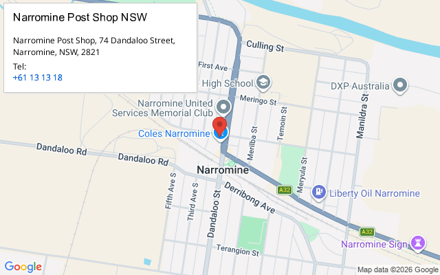 Narromine Post Shop NSW