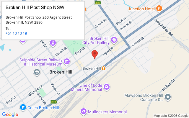 Broken Hill Post Shop NSW