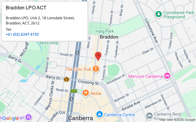 Braddon LPO ACT