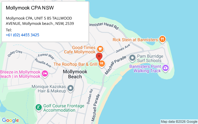 Mollymook CPA NSW