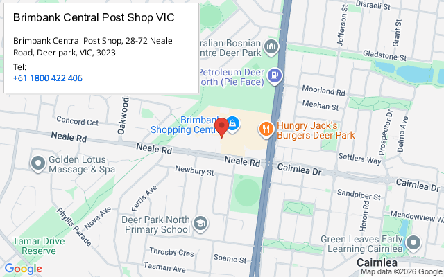 Brimbank Central Post Shop VIC