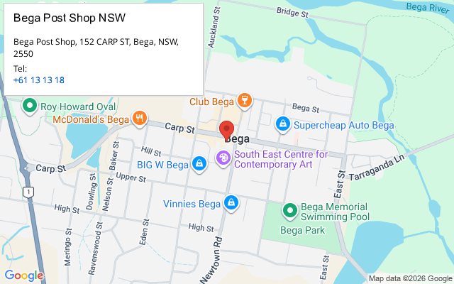 Bega Post Shop NSW