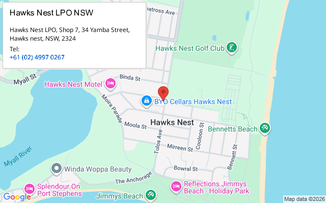 Hawks Nest LPO NSW