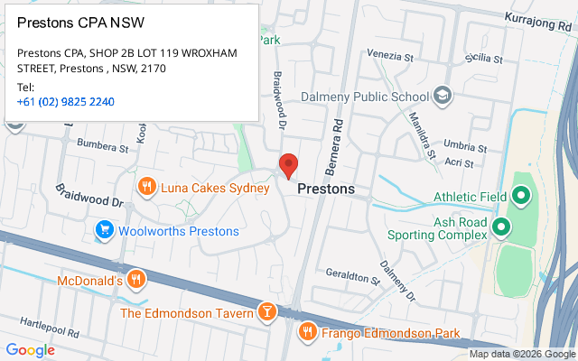 Prestons CPA NSW