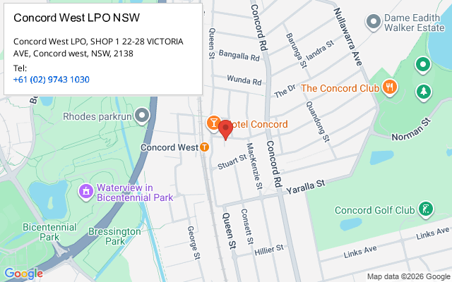 Concord West LPO NSW