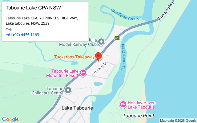 Tabourie Lake CPA NSW