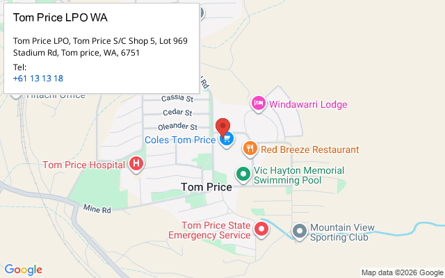 Tom Price LPO WA