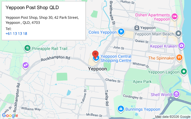 Yeppoon Post Shop QLD