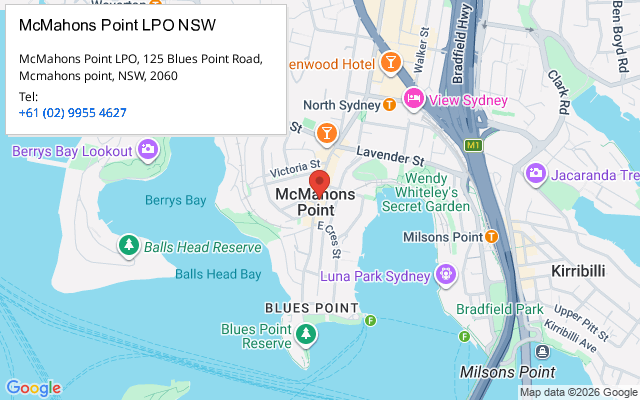 McMahons Point LPO NSW
