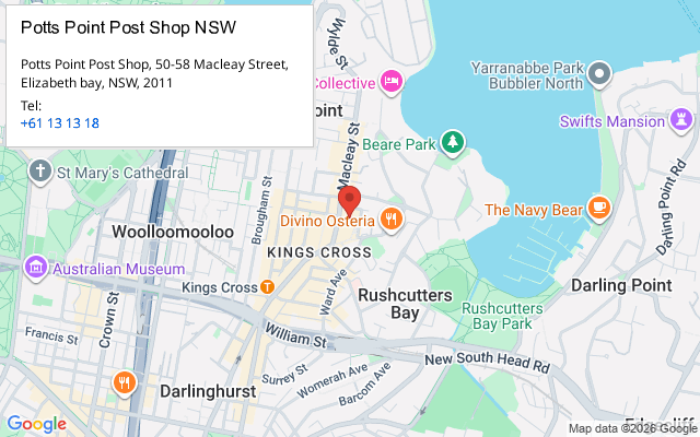 Potts Point Post Shop NSW