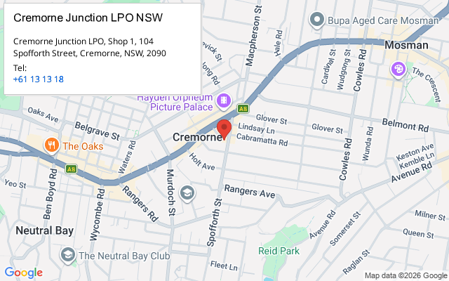 Cremorne Junction LPO NSW
