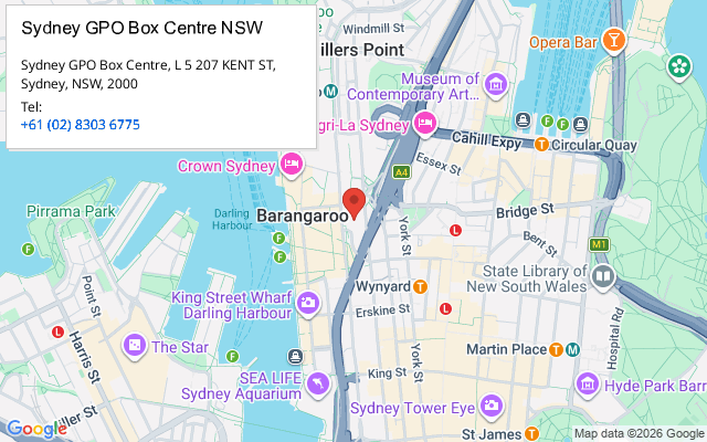Sydney GPO Box Centre NSW