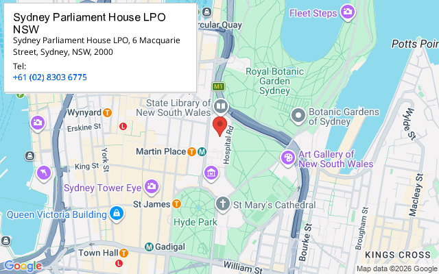 Sydney Parliament House LPO NSW