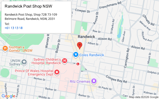 Randwick Post Shop NSW