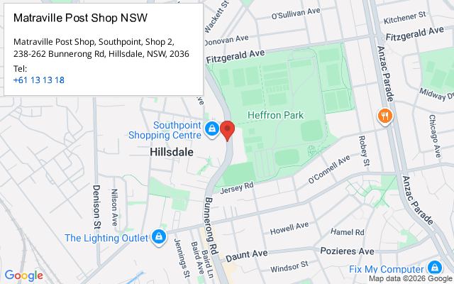 Matraville Post Shop NSW