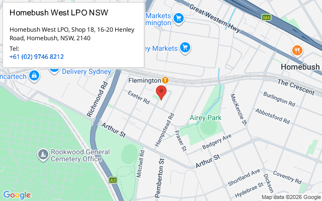 Homebush West LPO NSW