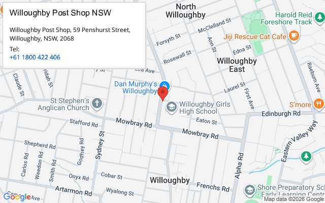 Willoughby Post Shop NSW