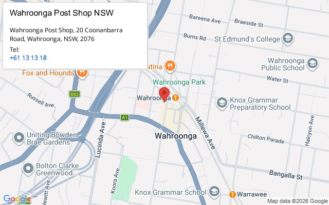 Wahroonga Post Shop NSW