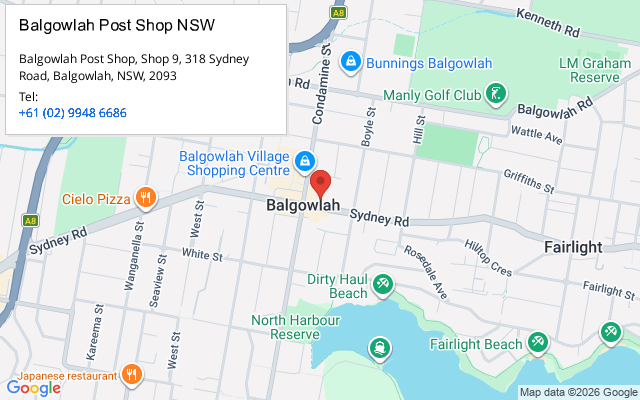 Balgowlah Post Shop NSW