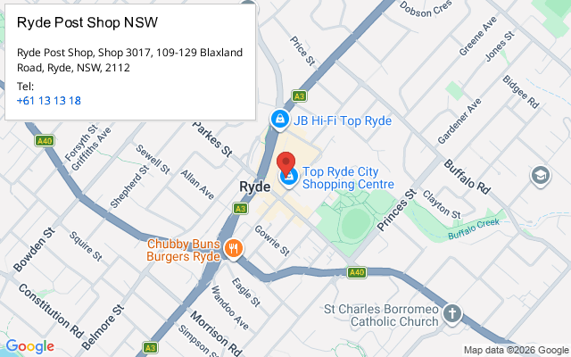 Ryde Post Shop NSW