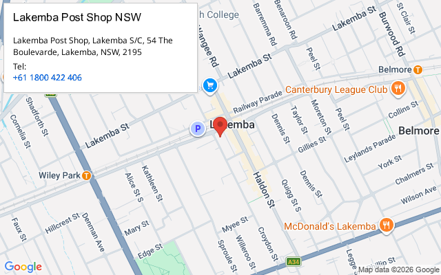 Lakemba Post Shop NSW