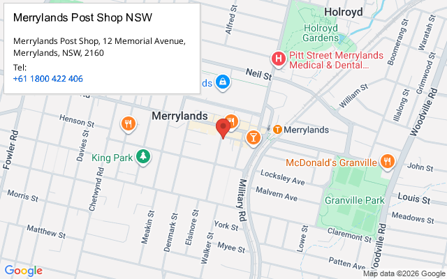 Merrylands Post Shop NSW
