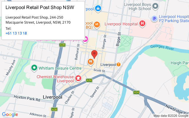 Liverpool Retail Post Shop NSW