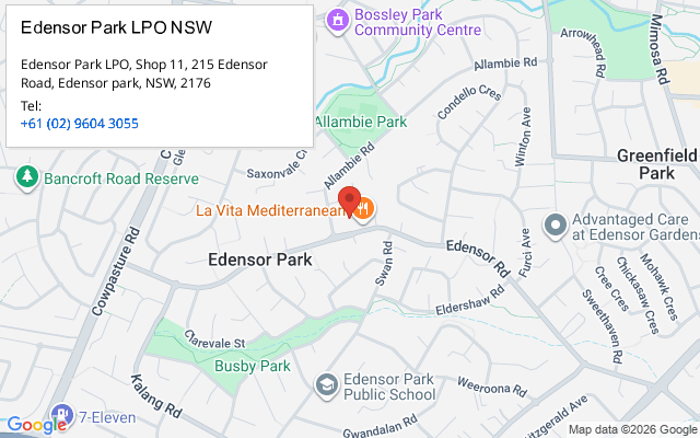Edensor Park LPO NSW