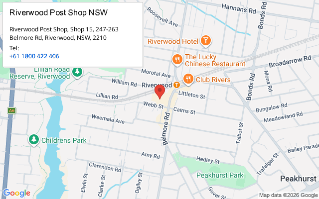 Riverwood Post Shop NSW