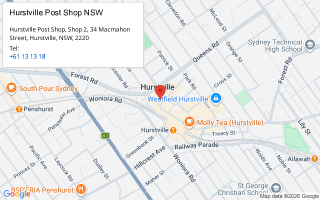 Hurstville Post Shop NSW