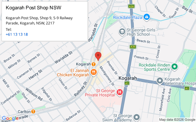 Kogarah Post Shop NSW