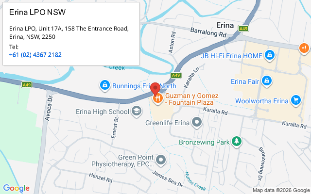 Erina LPO NSW