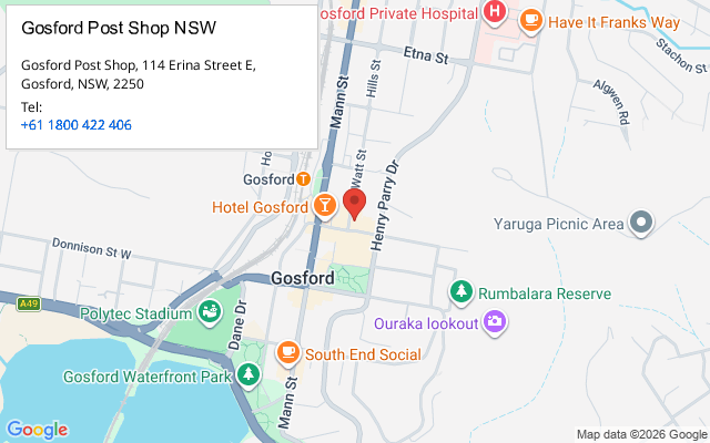 Gosford Post Shop NSW