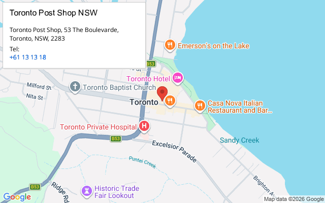 Toronto Post Shop NSW