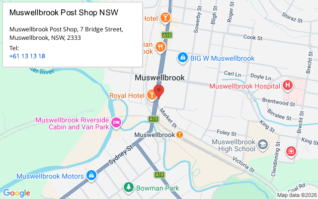 Muswellbrook Post Shop NSW