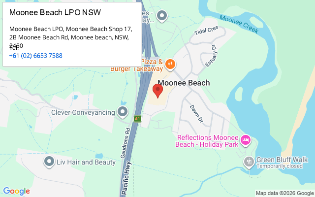 Moonee Beach LPO NSW