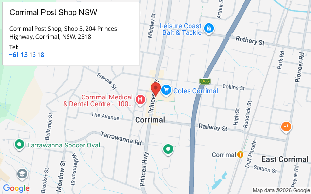 Corrimal Post Shop NSW