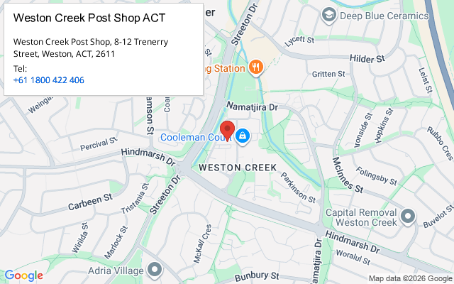 Weston Creek Post Shop ACT