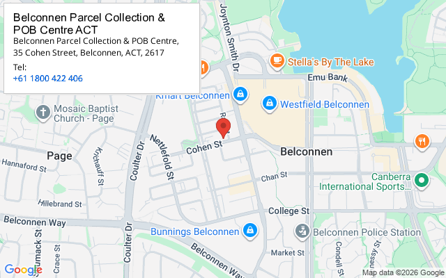 Belconnen Parcel Collection & POB Centre ACT