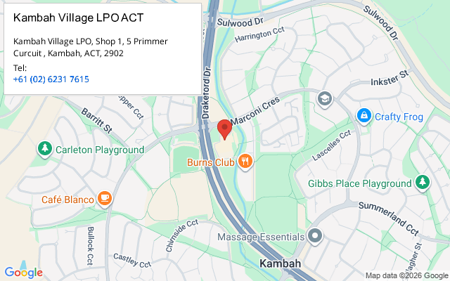 Currency Exchange Kambah Village LPO ACT Best Exchange Rates 1665 Kambah Village LPO ACT 
