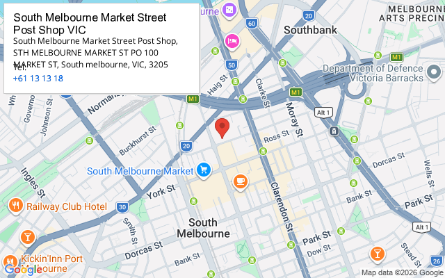 South Melbourne Market Street Post Shop VIC