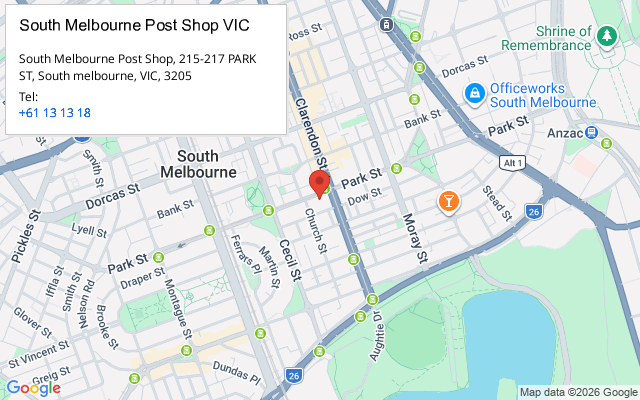 South Melbourne Post Shop VIC