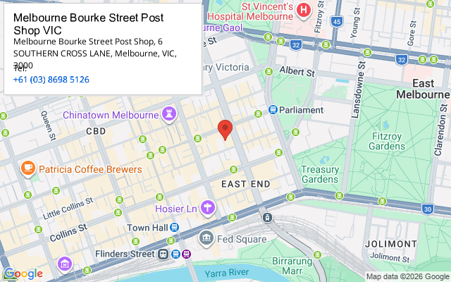 Melbourne Bourke Street Post Shop VIC