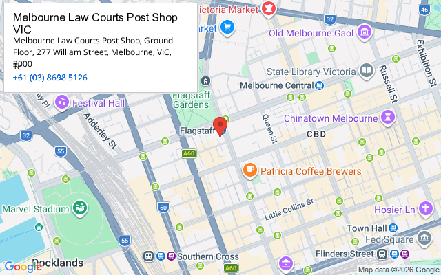 Melbourne Law Courts Post Shop VIC