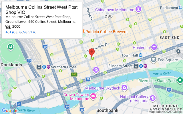Melbourne Collins Street West Post Shop VIC