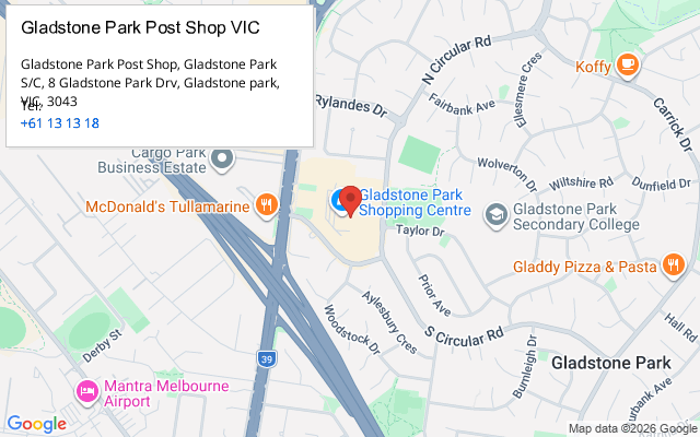 Gladstone Park Post Shop VIC
