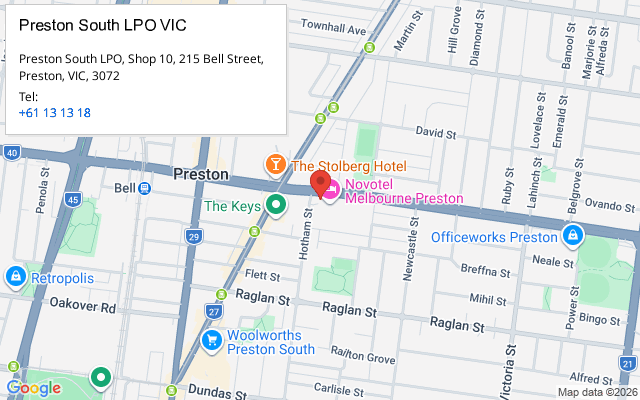 Preston South LPO VIC