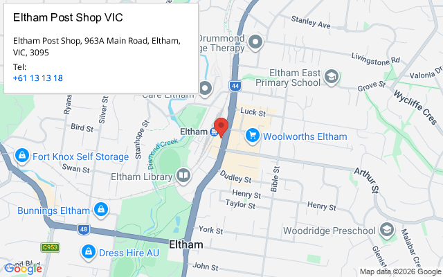 Eltham Post Shop VIC
