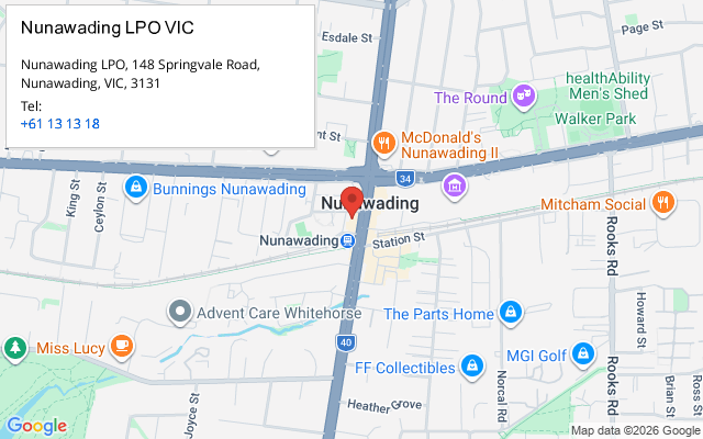 Nunawading LPO VIC