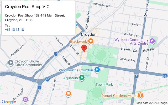 Croydon Post Shop VIC